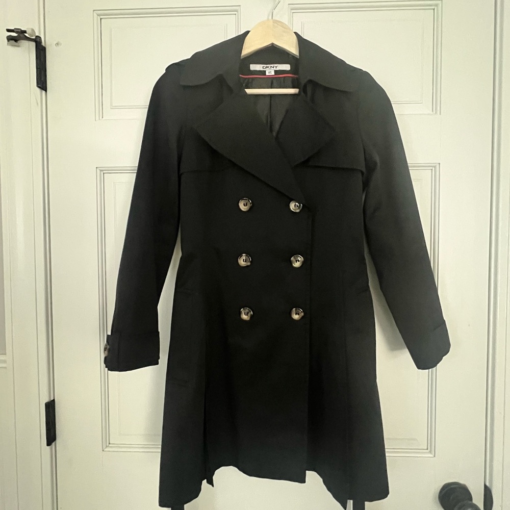 DKNY Women’s Waterproof Black Trench Coat